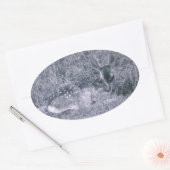 Sticker Ovale Faon endormi (Enveloppe)