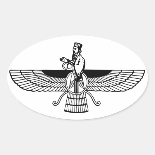 Sticker Ovale Faravahar (Devant)