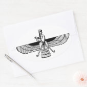 Sticker Ovale Faravahar (Enveloppe)