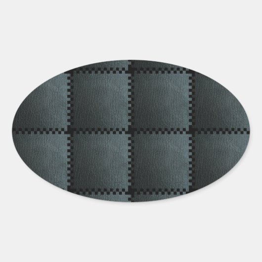 Sticker Ovale Faux Leather (Devant)