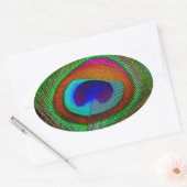 Sticker Ovale Feather Vibrant Copper (Enveloppe)