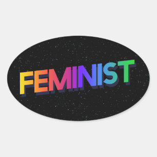 Sticker Ovale Féministe