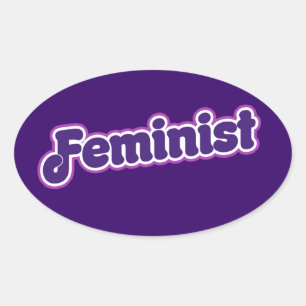 Sticker Ovale Féministe
