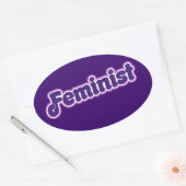 Sticker Ovale Féministe (Enveloppe)