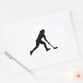 Sticker Ovale Femme de balle (Enveloppe)