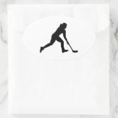 Sticker Ovale Femme de balle (Sac)