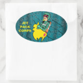 STICKER OVALE FEMME ROCKET (Sac)