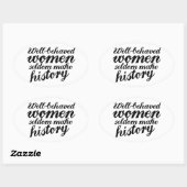 Sticker Ovale Femmes bien conduites (Feuille)