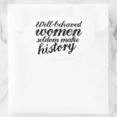 Sticker Ovale Femmes bien conduites (Sac)