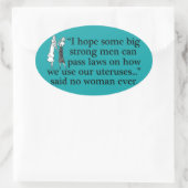 Sticker Ovale Femmes Pro Choice (Sac)