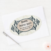 Sticker Ovale Fête Art déco des années 1920 (Enveloppe)