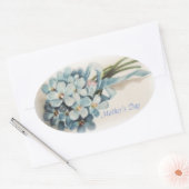 Sticker Ovale Fête des mères Oubliez-moi-non-les (Enveloppe)