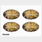 Sticker Ovale Feuille De Blé - Merci (Feuille)