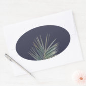 Sticker Ovale Feuille verte pâle (Enveloppe)