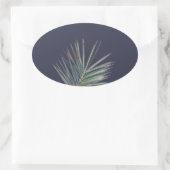 Sticker Ovale Feuille verte pâle (Sac)