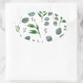 Sticker Ovale Feuilles de l'eucalyptus (Sac)
