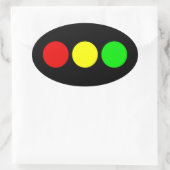 Sticker Ovale Feux à arrêt horizontal (Sac)