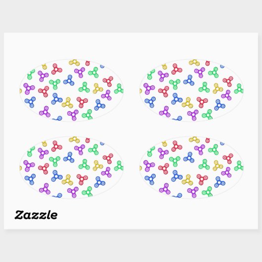 Sticker Ovale Fidget Spinners (Feuille)