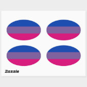 Sticker Ovale Fier bisexuel (Feuille)