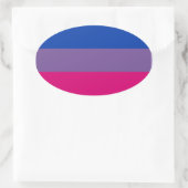 Sticker Ovale Fier bisexuel (Sac)