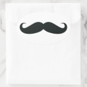 Sticker Ovale Fier de ma cachette....Mustache (Sac)
