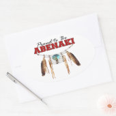 Sticker Ovale Fier d'être Abenaki (Enveloppe)