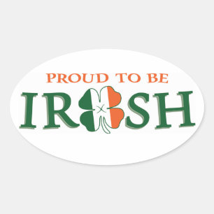 Sticker Ovale Fier d'être irlandais