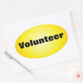 Sticker Ovale Fier d'être un bénévole dévoué (Enveloppe)
