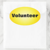 Sticker Ovale Fier d'être un bénévole dévoué (Sac)