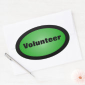 Sticker Ovale Fier d'être un bénévole dévoué (Enveloppe)