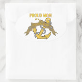 Sticker Ovale Fière maman d'un premier maître (Sac)