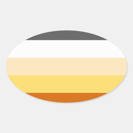 Sticker Ovale Fière Ours (Devant)