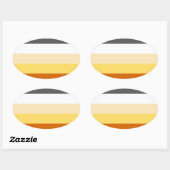 Sticker Ovale Fière Ours (Feuille)