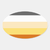 Sticker Ovale Fière Ours (Devant)