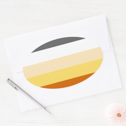 Sticker Ovale Fière Ours (Enveloppe)