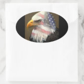 Sticker Ovale fierté américaine (Sac)