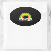 Sticker Ovale Fierté aromantique (Sac)