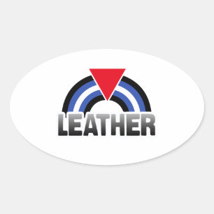 Sticker Ovale Fierté cuir queer