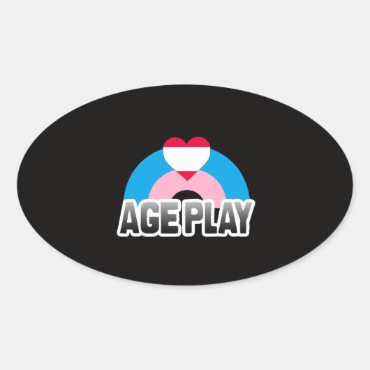 Sticker Ovale Fierté de jeu d'âge (Devant)