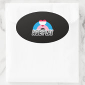 Sticker Ovale Fierté de jeu d'âge (Sac)