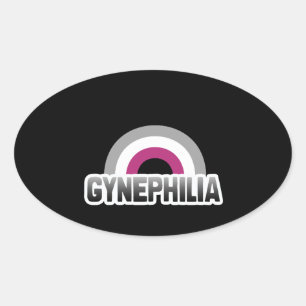 Sticker Ovale Fierté de la gynéphilie