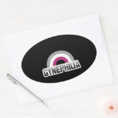 Sticker Ovale Fierté de la gynéphilie (Enveloppe)