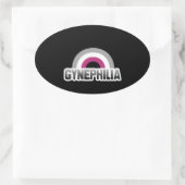Sticker Ovale Fierté de la gynéphilie (Sac)