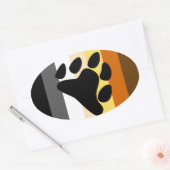 Sticker Ovale Fierté de l'ours (Enveloppe)