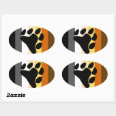 Sticker Ovale Fierté de l'ours (Feuille)