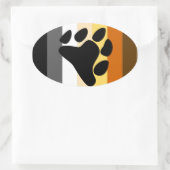 Sticker Ovale Fierté de l'ours (Sac)