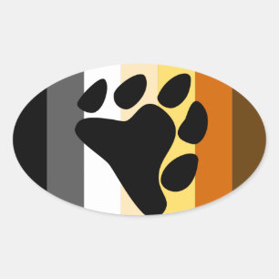 Sticker Ovale Fierté de l'ours
