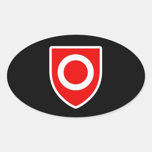Sticker Ovale Fierté de propriété (Devant)