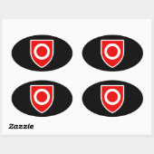 Sticker Ovale Fierté de propriété (Feuille)