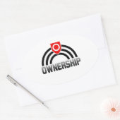 Sticker Ovale Fierté de propriété (Enveloppe)